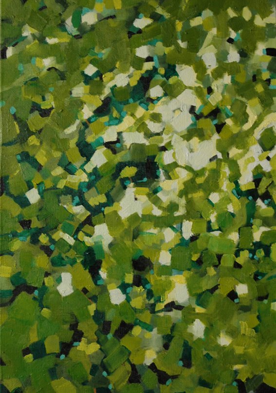 02. Leaves. Oil paint on canvas, 62,5x90cm, 2012