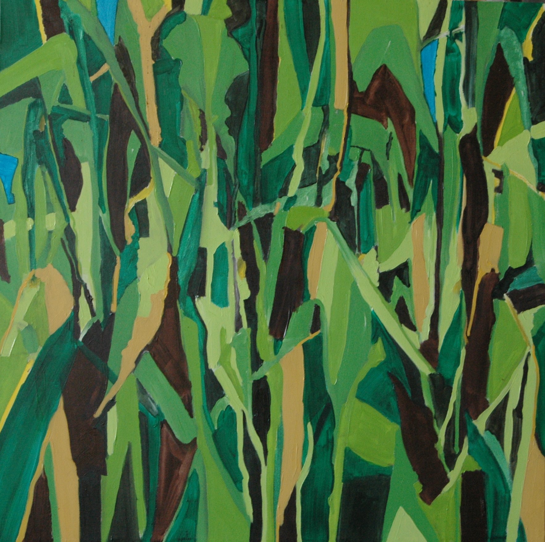 07. Pretty green. Oil paint on canvas, 100x100cm, 2013